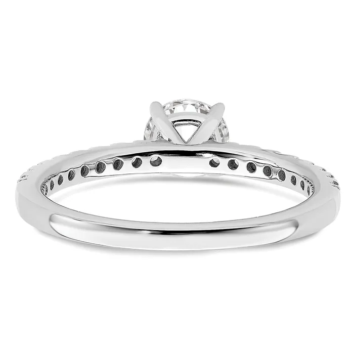 14k White Gold 34 Ct Lab Grown Diamond VSSI G Round Engagement Ring Goldia Rings