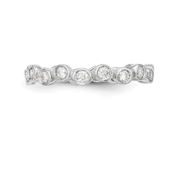 14k White Gold Diamond Band Goldia Rings