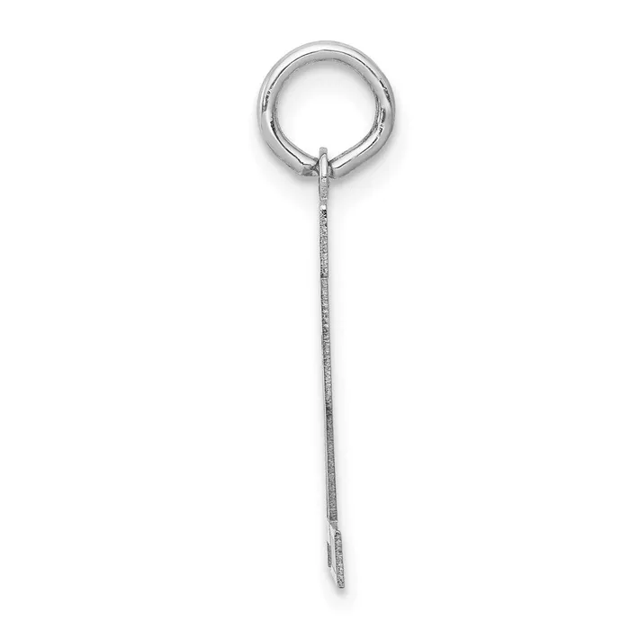Goldia Charm Necklaces 14k White Goldw Small Satin Number 72 Charm