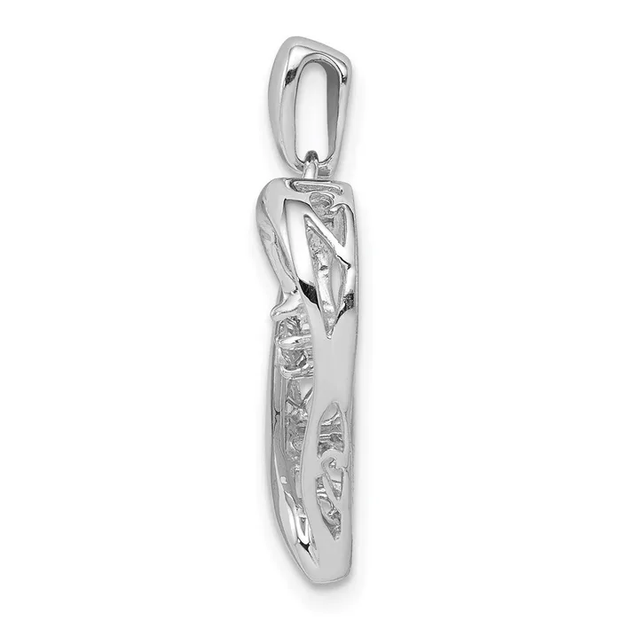 Goldia Necklaces Sterling Silver Rhodium Diamond Heart Pendant