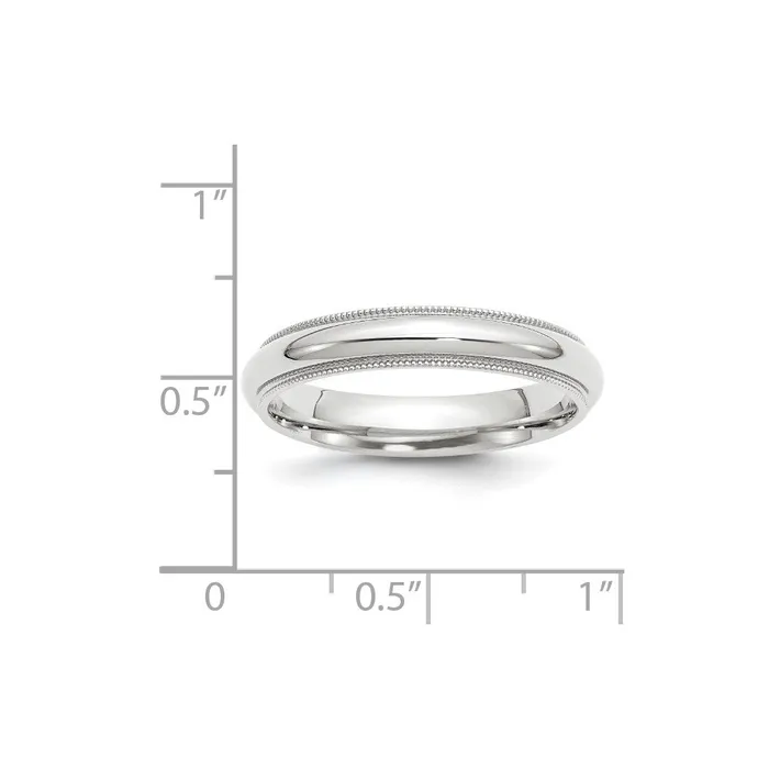 Goldia Rings Solid 14K White Gold 4mm Milgrain Comfort Fit MensWomens Wedding Band Ring Size 75 Goldia Rings Solid 14K White Gold 4mm Milgrain Comfort Fit MensWomens Wedding Band Ring Size 75
