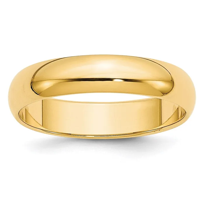 Goldia Rings Solid 18K Yellow Gold 5mm HalfRound Wedding MensWomens Wedding Band Ring Size 7 Goldia Rings Solid 18K Yellow Gold 5mm HalfRound Wedding MensWomens Wedding Band Ring Size 7