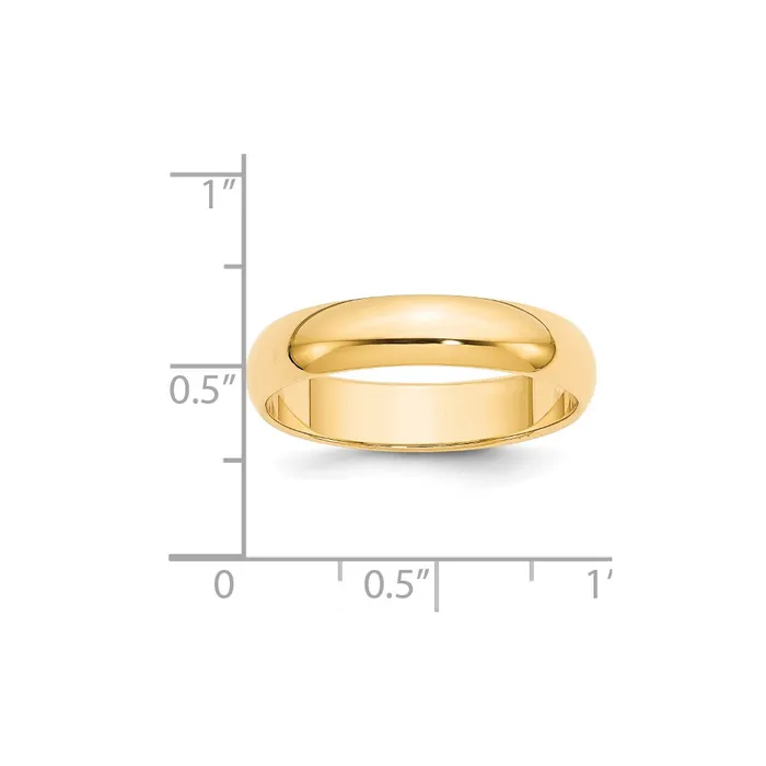 Goldia Rings Solid 18K Yellow Gold 5mm HalfRound Wedding MensWomens Wedding Band Ring Size 7 Goldia Rings Solid 18K Yellow Gold 5mm HalfRound Wedding MensWomens Wedding Band Ring Size 7