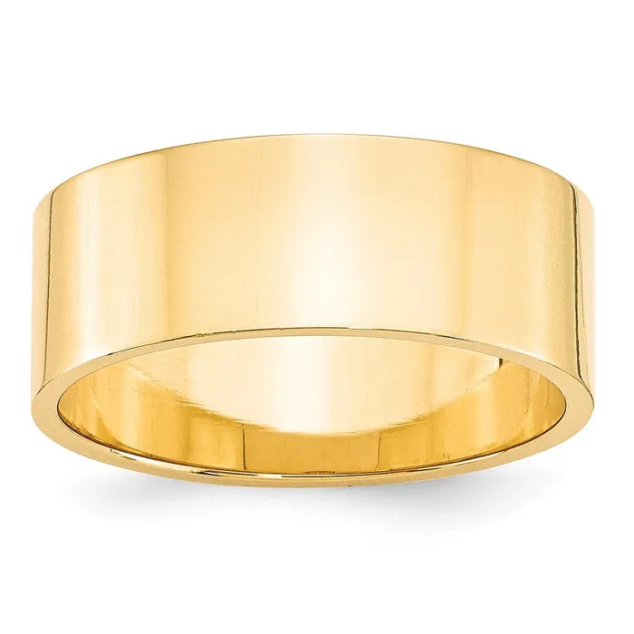 Goldia Solid 10K Yellow Gold 8mm Light Weight Flat MensWomens Wedding Band Ring Size 4 Rings Goldia Solid 10K Yellow Gold 8mm Light Weight Flat MensWomens Wedding Band Ring Size 4 Rings