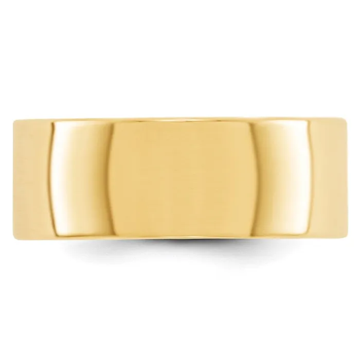 Goldia Solid 10K Yellow Gold 8mm Light Weight Flat MensWomens Wedding Band Ring Size 4 Rings Goldia Solid 10K Yellow Gold 8mm Light Weight Flat MensWomens Wedding Band Ring Size 4 Rings