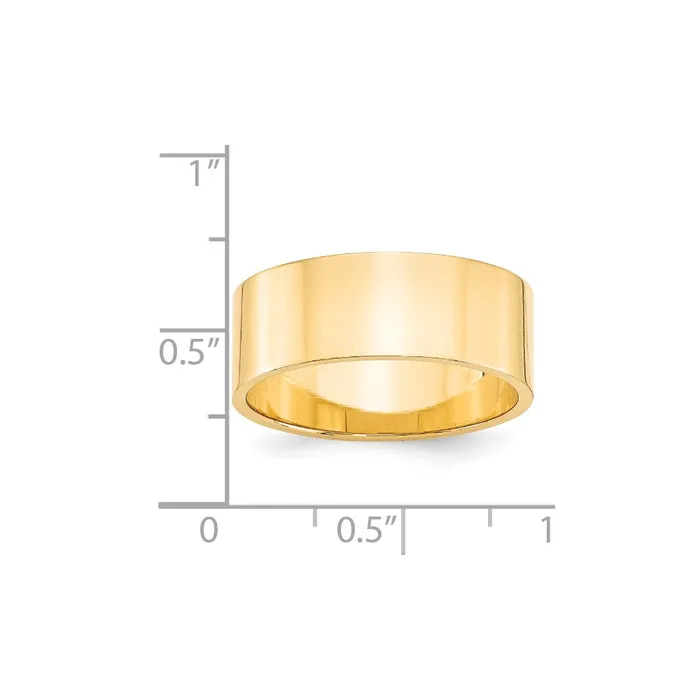 Goldia Solid 10K Yellow Gold 8mm Light Weight Flat MensWomens Wedding Band Ring Size 4 Rings Goldia Solid 10K Yellow Gold 8mm Light Weight Flat MensWomens Wedding Band Ring Size 4 Rings