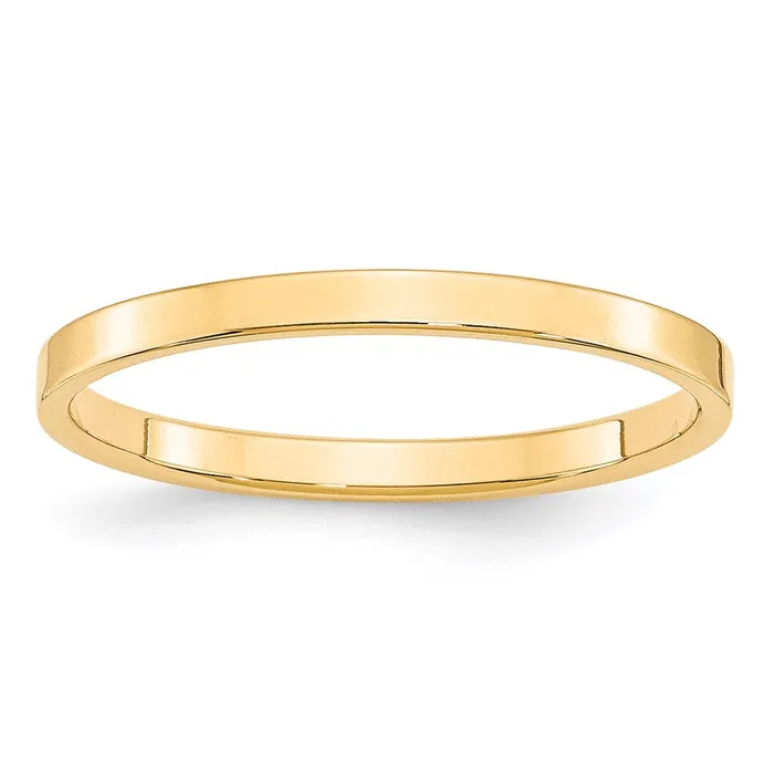 Goldia Solid 18K Yellow Gold 2mm Light Weight Flat MensWomens Wedding Band Ring Size 125 Rings Goldia Solid 18K Yellow Gold 2mm Light Weight Flat MensWomens Wedding Band Ring Size 125 Rings
