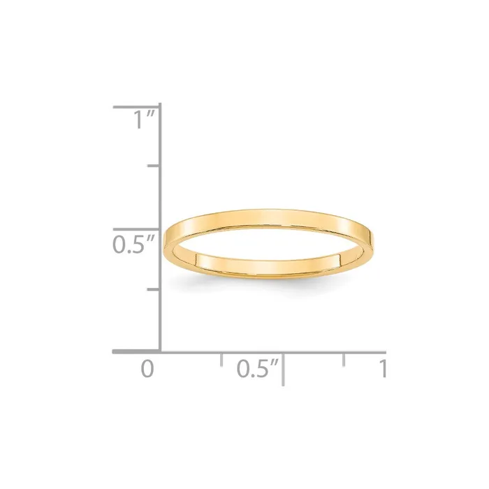 Goldia Solid 18K Yellow Gold 2mm Light Weight Flat MensWomens Wedding Band Ring Size 125 Rings Goldia Solid 18K Yellow Gold 2mm Light Weight Flat MensWomens Wedding Band Ring Size 125 Rings