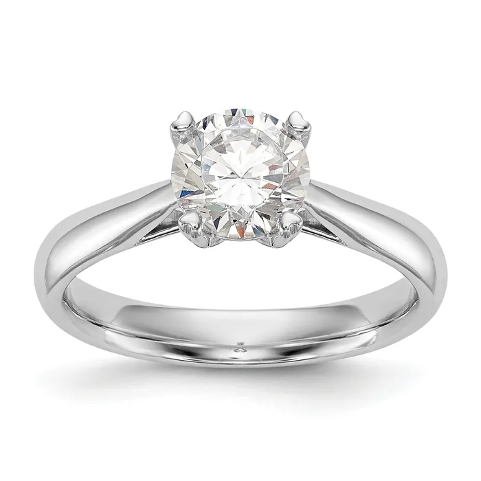Rings Goldia 150ct CZ Solid Real 14k White Gold Round Solitaire Engagement Ring Engagement Polished