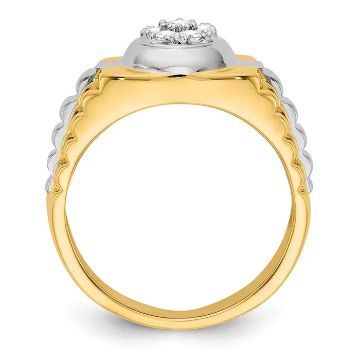 Rings Goldiacom 14k TwoTone Gold AA Real Diamond mens ring
