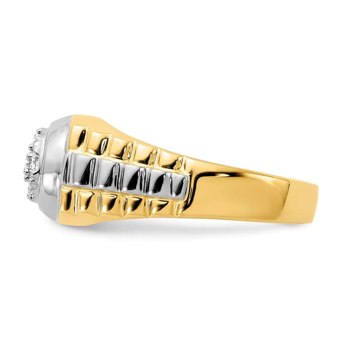 Rings Goldiacom 14k TwoTone Gold AA Real Diamond mens ring