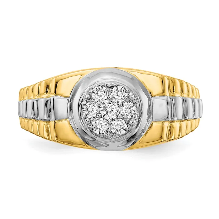 Rings Goldiacom 14k TwoTone Gold AA Real Diamond mens ring