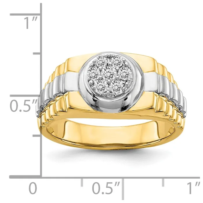 Rings Goldiacom 14k TwoTone Gold AA Real Diamond mens ring