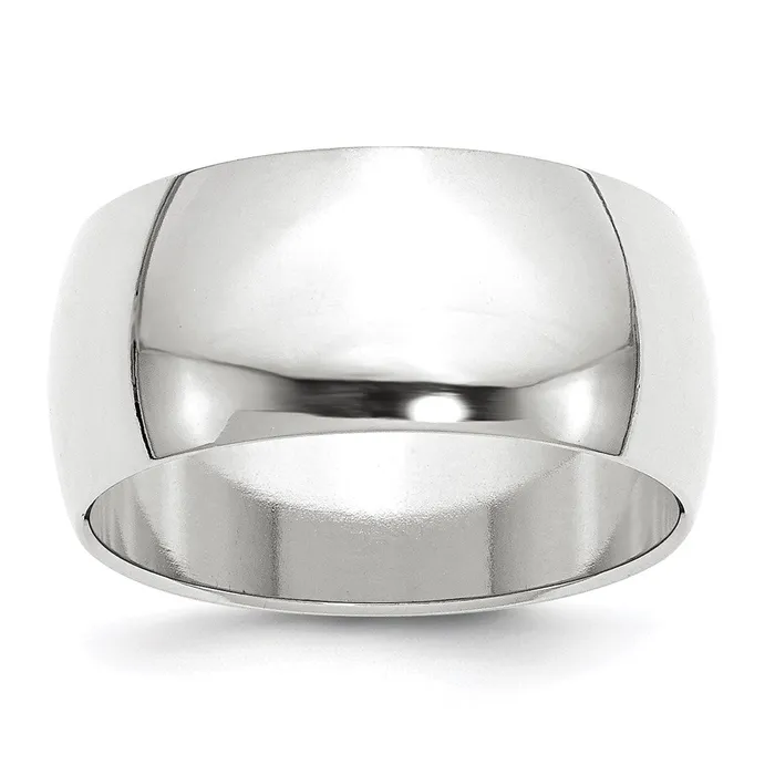 Rings Goldia Solid 10K White Gold 10mm Half Round MensWomens Wedding Band Ring Size 75 Rings Goldia Solid 10K White Gold 10mm Half Round MensWomens Wedding Band Ring Size 75