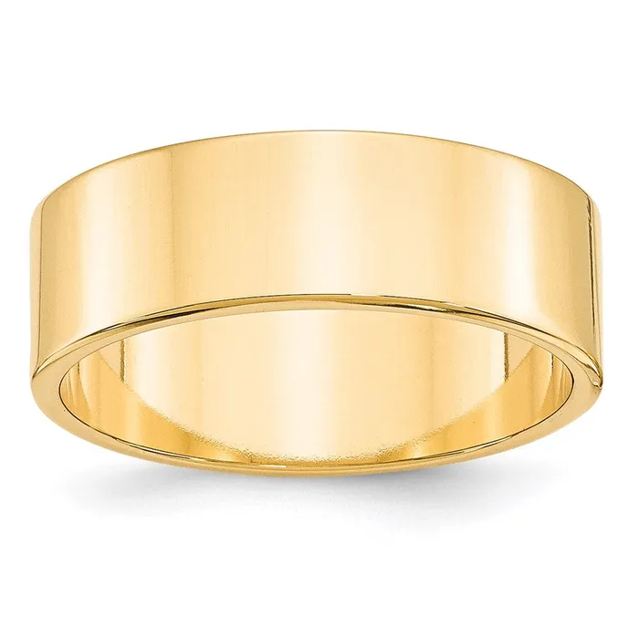Rings Goldia Solid 10K Yellow Gold 7mm Light Weight Flat MensWomens Wedding Band Ring Size 5 Rings Goldia Solid 10K Yellow Gold 7mm Light Weight Flat MensWomens Wedding Band Ring Size 5