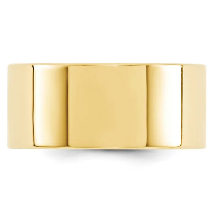 Rings Goldia Solid 14K Yellow Gold 10mm Standard Flat Comfort Fit MensWomens Wedding Band Ring Size 45
