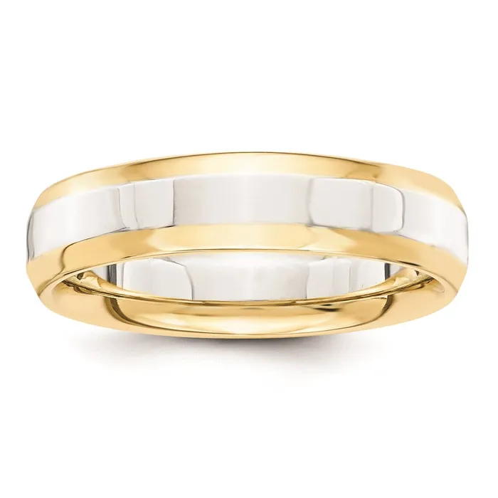 Rings Goldia Solid 14K Yellow Gold TwoTone 5mm Domed Size 12 Wedding MensWomens Wedding Band Ring Rings Goldia Solid 14K Yellow Gold TwoTone 5mm Domed Size 12 Wedding MensWomens Wedding Band Ring