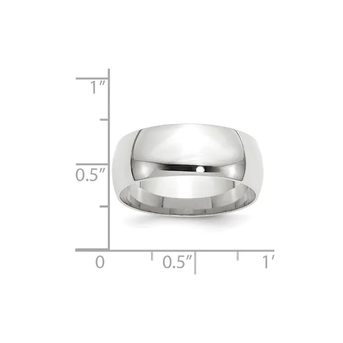 Rings Goldia Solid 18K White Gold 8mm Light Weight Comfort Fit MensWomens Wedding Band Ring Size 10 Rings Goldia Solid 18K White Gold 8mm Light Weight Comfort Fit MensWomens Wedding Band Ring Size 10