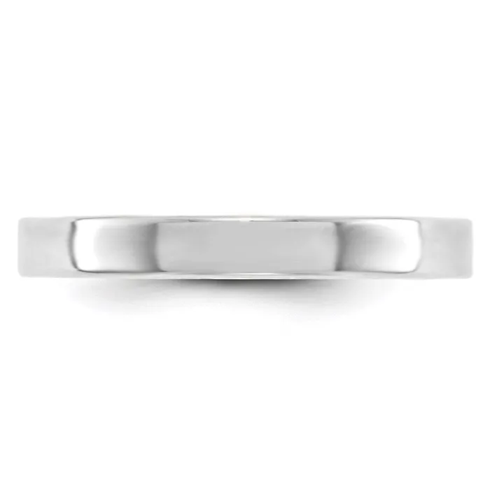 Rings Solid 18K White Gold 3mm Light Weight Flat MensWomens Wedding Band Ring Size 45 Goldia Rings Solid 18K White Gold 3mm Light Weight Flat MensWomens Wedding Band Ring Size 45 Goldia