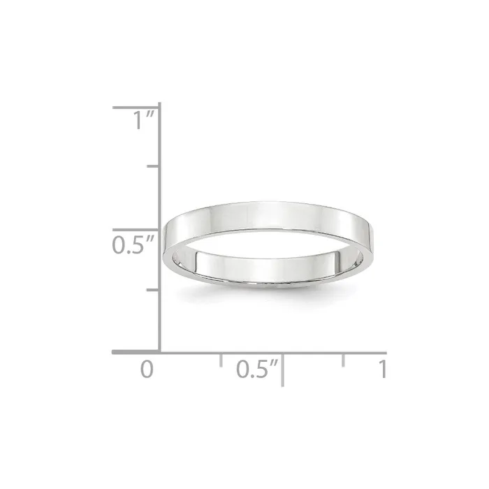 Rings Solid 18K White Gold 3mm Light Weight Flat MensWomens Wedding Band Ring Size 45 Goldia Rings Solid 18K White Gold 3mm Light Weight Flat MensWomens Wedding Band Ring Size 45 Goldia