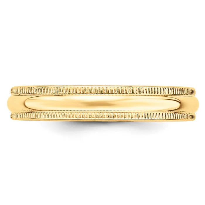 Rings Solid 18K Yellow Gold 4mm Light Weight Milgrain Half Round MensWomens Wedding Band Ring Size 12 Goldia Rings Solid 18K Yellow Gold 4mm Light Weight Milgrain Half Round MensWomens Wedding Band Ring Size 12 Goldia