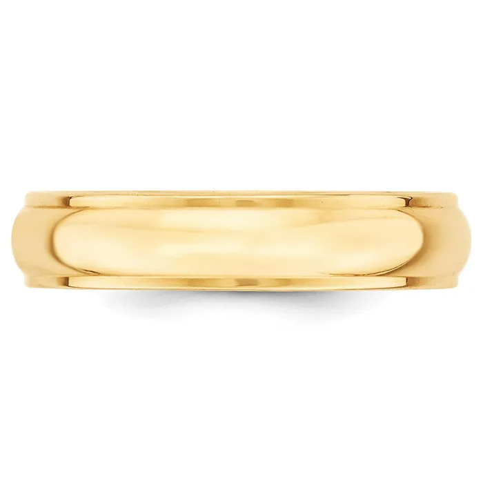 Solid 10K Yellow Gold 5mm Half Round with Edge MensWomens Wedding Band Ring Size 95 Goldia Rings Solid 10K Yellow Gold 5mm Half Round with Edge MensWomens Wedding Band Ring Size 95 Goldia Rings