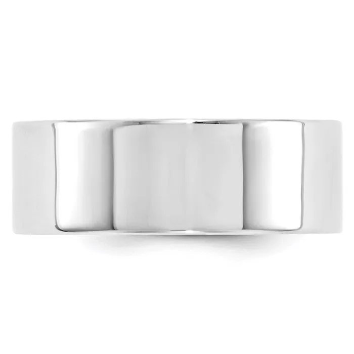 Solid 18K White Gold 8mm Standard Flat Comfort Fit MensWomens Wedding Band Ring Size 13 Goldia Rings Solid 18K White Gold 8mm Standard Flat Comfort Fit MensWomens Wedding Band Ring Size 13 Goldia Rings