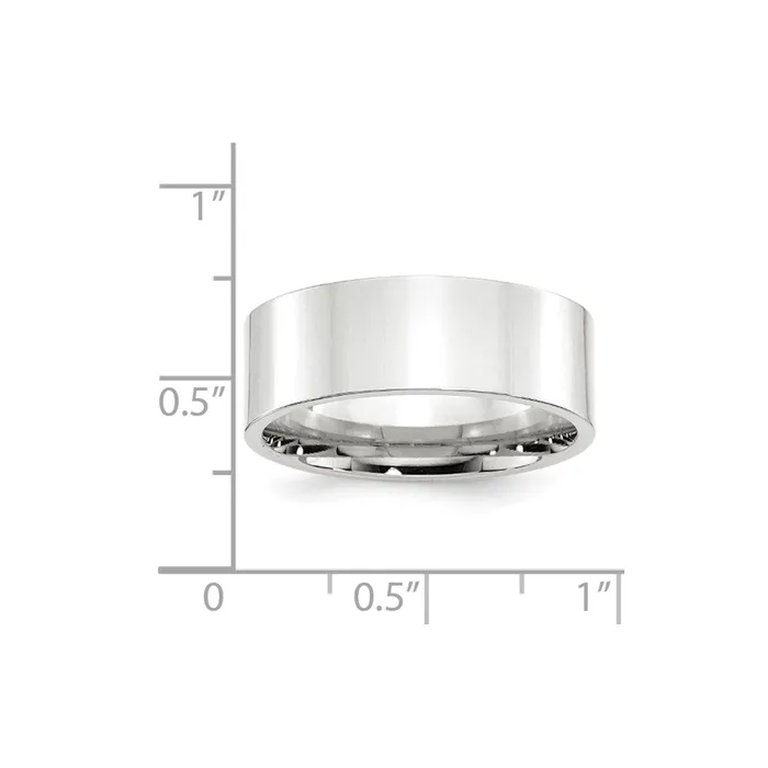Solid 18K White Gold 8mm Standard Flat Comfort Fit MensWomens Wedding Band Ring Size 13 Goldia Rings Solid 18K White Gold 8mm Standard Flat Comfort Fit MensWomens Wedding Band Ring Size 13 Goldia Rings