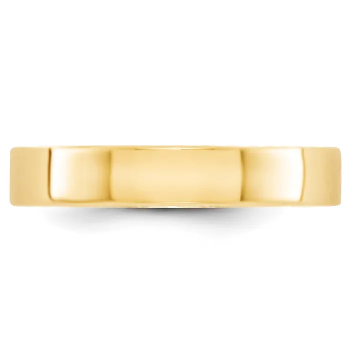 Solid 18K Yellow Gold 4mm Light Weight Flat MensWomens Wedding Band Ring Size 7 Goldia Rings Solid 18K Yellow Gold 4mm Light Weight Flat MensWomens Wedding Band Ring Size 7 Goldia Rings
