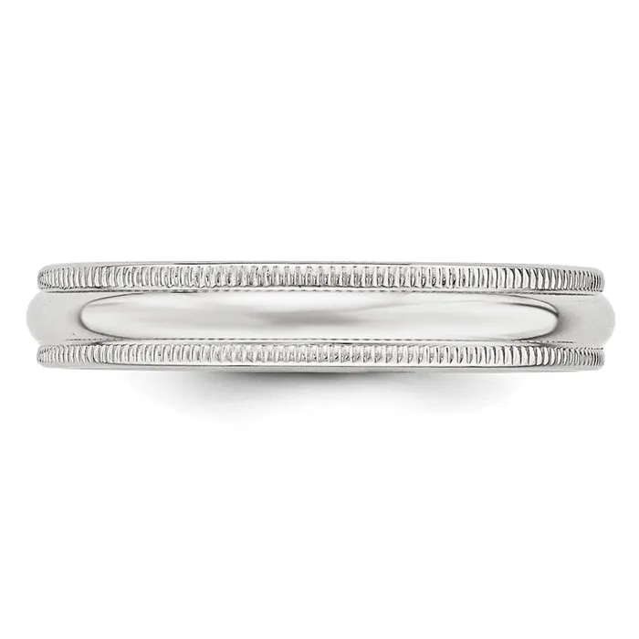 Solid 18K Yellow Gold White Gold 4mm Milgrain MensWomens Wedding Band Ring Size 95 Goldia Rings Solid 18K Yellow Gold White Gold 4mm Milgrain MensWomens Wedding Band Ring Size 95 Goldia Rings