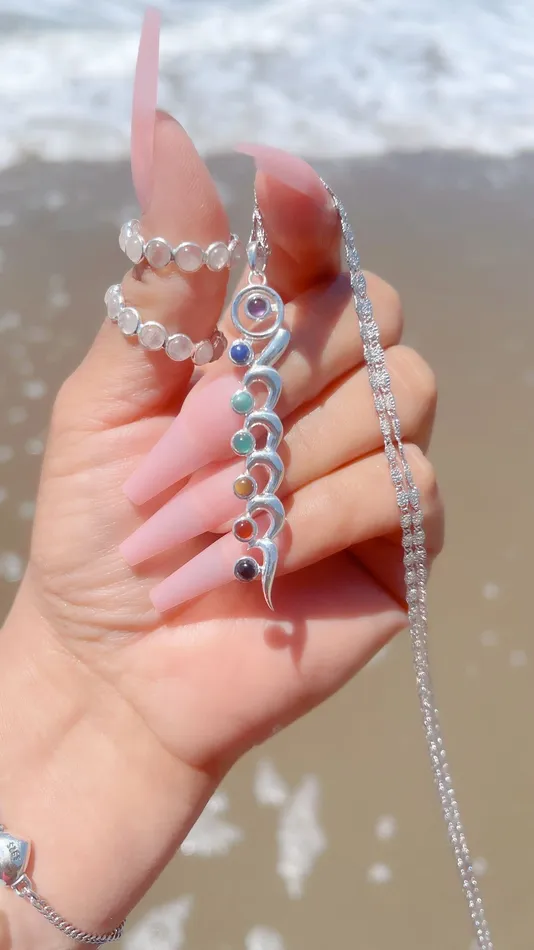7 Chakra Healing Necklace MP Jewelry Necklaces