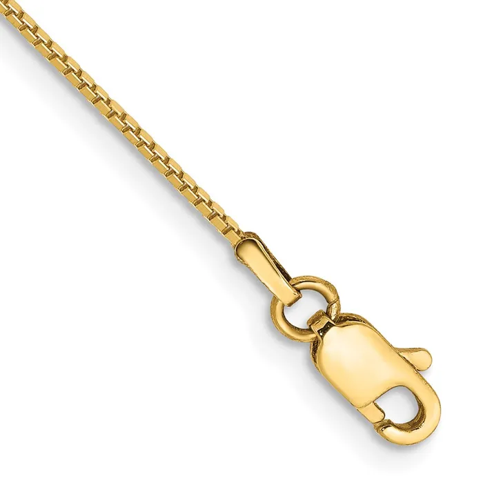 Bracelets 14K 8 inch 9mm Box with Lobster Clasp Bracelet TreasureFineJewelers