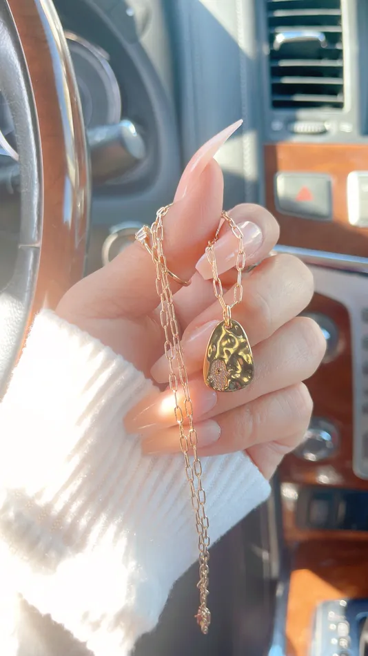 Hamsa Hammered Necklace MP Jewelry Necklaces