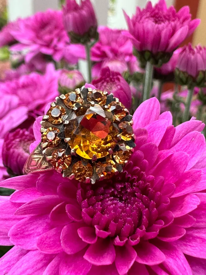 ONeills Estate Jewelry Rings 10 Karat Yellow Gold Vintage Paste Ring 60000613