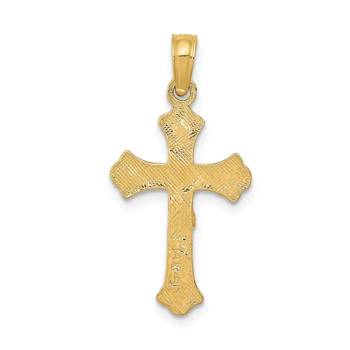 TreasureFineJewelers Charm Necklaces 14k INRI Crucifix Charm