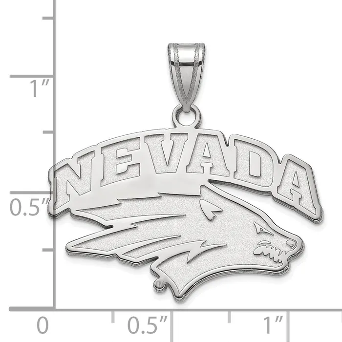TreasureFineJewelers Necklaces Sterling Silver Rhodiumplated University of NevadaReno Large Pendant