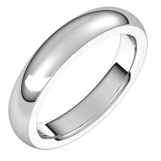 TreasureFineJewelers Rings 10K White Gold 4 mm Half Round Comfort Fit Heavy Wedding Band TreasureFineJewelers Rings 10K White Gold 4 mm Half Round Comfort Fit Heavy Wedding Band