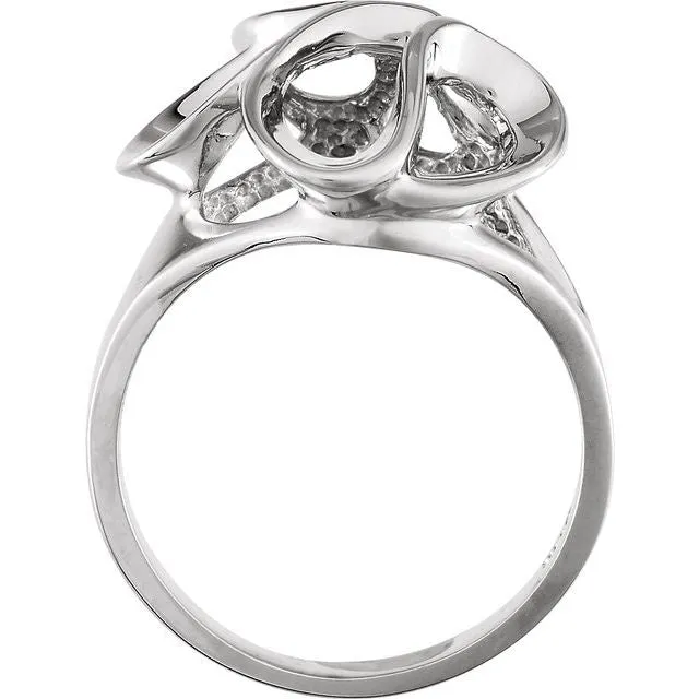 TreasureFineJewelers Rings 14K White Freeform Ring