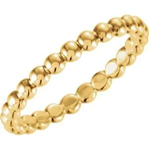 14K Yellow 25 mm Beaded Stackable Ring Size 6510901010PSTWBC WB Choice Jewelry Rings 14K Yellow 25 mm Beaded Stackable Ring Size 6510901010PSTWBC WB Choice Jewelry Rings