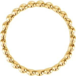 14K Yellow 25 mm Beaded Stackable Ring Size 6510901010PSTWBC WB Choice Jewelry Rings 14K Yellow 25 mm Beaded Stackable Ring Size 6510901010PSTWBC WB Choice Jewelry Rings