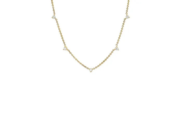 5 Floating Diamond Necklace Shylee Rose Jewelry Necklaces