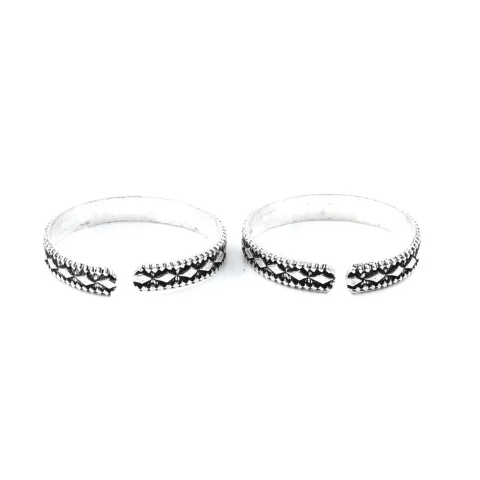 Karizma Jewels Rings Asian Real 925 Silver Antique finish Band Toe THUMB Rings Handmade bichia Pair foot ring