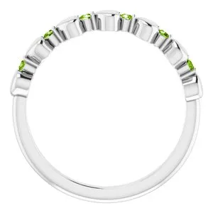 Platinum Peridot Stackable Heart Ring 71999643PSTWBC WB Choice Jewelry Rings Platinum Peridot Stackable Heart Ring 71999643PSTWBC WB Choice Jewelry Rings