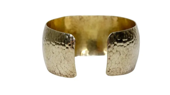 Rings Vintage by Misty Uncut Diamond Hammered Silver Cuff
