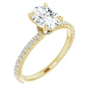 Rings WB Choice Jewelry 14K Yellow 8x6 mm Oval Forever One Moissanite 13 CTW Diamond Engagement Ring 653388666PSTWBC Rings WB Choice Jewelry 14K Yellow 8x6 mm Oval Forever One Moissanite 13 CTW Diamond Engagement Ring 653388666PSTWBC