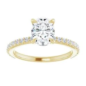 Rings WB Choice Jewelry 14K Yellow 8x6 mm Oval Forever One Moissanite 13 CTW Diamond Engagement Ring 653388666PSTWBC Rings WB Choice Jewelry 14K Yellow 8x6 mm Oval Forever One Moissanite 13 CTW Diamond Engagement Ring 653388666PSTWBC