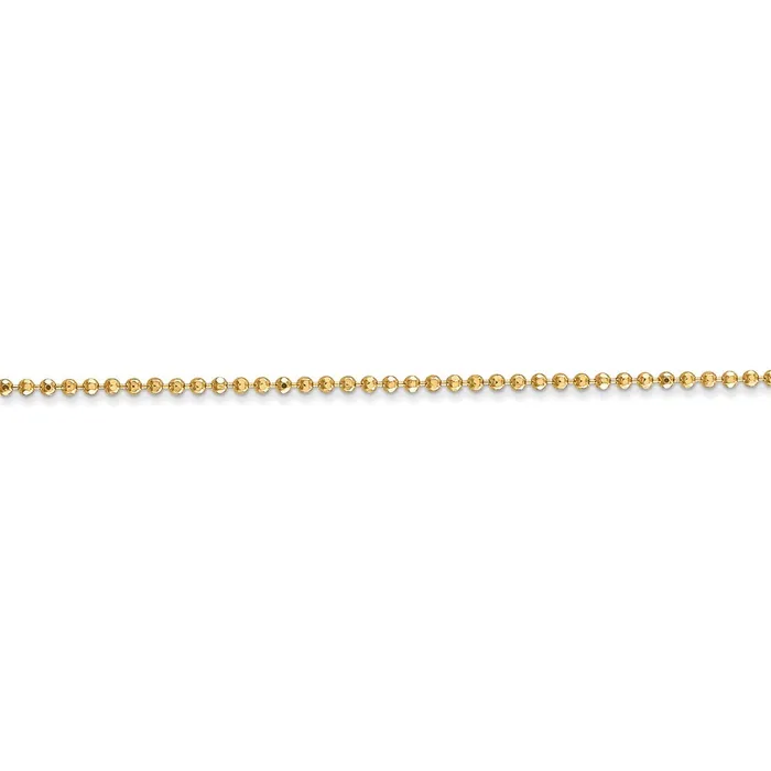 WB Choice Jewelry Necklaces 14k 12mm DC Beaded Pendant ChainWBCPEN24714