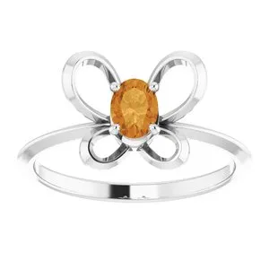 WB Choice Jewelry Rings 14K White 4x3 mm Oval November Youth Butterfly Birthstone Ring 653415629PSTWBC WB Choice Jewelry Rings 14K White 4x3 mm Oval November Youth Butterfly Birthstone Ring 653415629PSTWBC