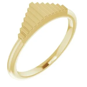 WB Choice Jewelry Rings 14K Yellow Geometric Stackable Ring 51855102PSTWBC WB Choice Jewelry Rings 14K Yellow Geometric Stackable Ring 51855102PSTWBC