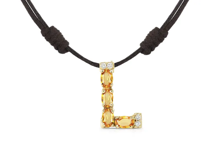 Albert Hern Necklaces Pendant Letter L Initial 18 kt Gold
